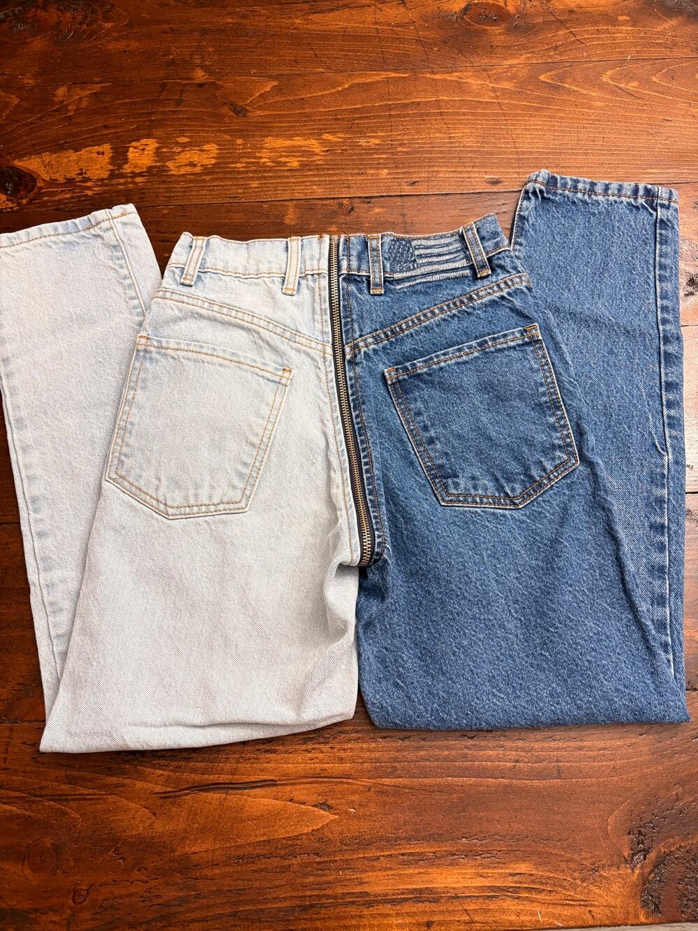 Revice Yin Yang Two-Tone Denim Jeans Size 24